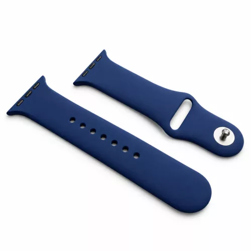 Apple Watch szilikon óraszíj gömb csattal M-L /éjkék/ 44/45/46/49 mm 