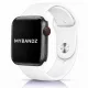 Apple Watch szilikon óraszíj gömb csattal M-L /fehér/ 44/45/46/49 mm 