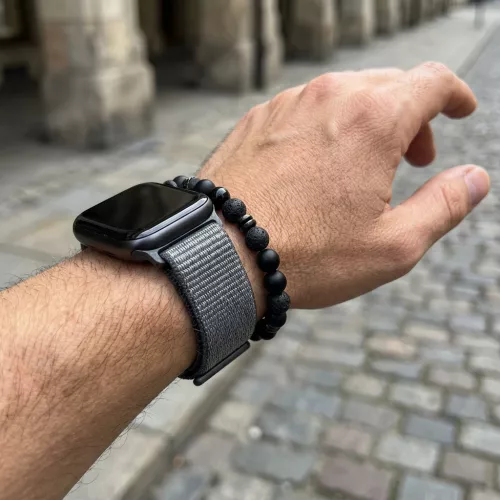 Apple Watch rugalmas szövet óraszíj /viharszürke/ 44/45/46/49 mm
