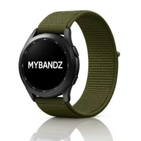   MYBANDZ Tépőzáras rugalmas szövet óraszíj / khaki / 22mm