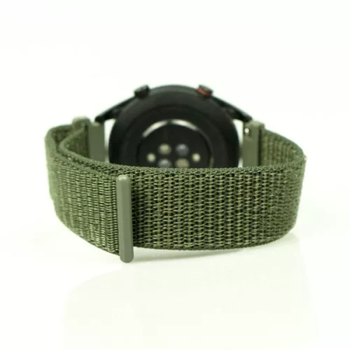 MYBANDZ Tépőzáras rugalmas szövet óraszíj / khaki / 22mm