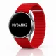 MYBANDZ Mágneses loop bőróraszíj /piros// 22mm