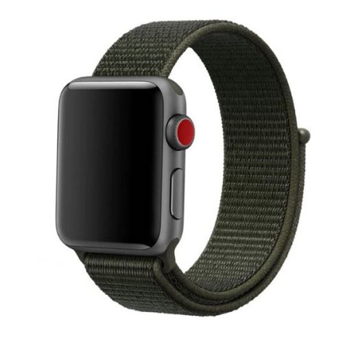 Apple Watch rugalmas szövet óraszíj /khaki/ 44/45/46/49 mm