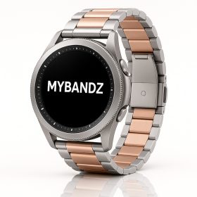 MYBANDZ Klasszikus fém óraszíj - ezüst-rosegold/ 20mm