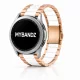 MYBANDZ Klasszikus fém óraszíj - rosegold-fehér 20mm