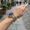MYBANDZ Klasszikus fém óraszíj - ezüst-rosegold/ 20mm