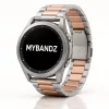 MYBANDZ Klasszikus fém óraszíj - ezüst-rosegold/ 22mm
