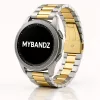 MYBANDZ Klasszikus fém óraszíj - ezüst-arany/ 22mm