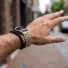 MYBANDZ Jubilee láncszemes fém óraszíj - ezüst-arany/ 22mm