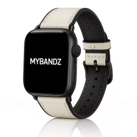  Apple Watch kívül bőr belül szilikon óraszíj /fehér/ 40/41 és 42mm