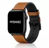 Apple Watch kívül bőr belül szilikon óraszíj /őzbarna/ 40/41 és 42mm
