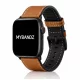 Apple Watch kívül bőr belül szilikon óraszíj /őzbarna/ 40/41 és 42mm