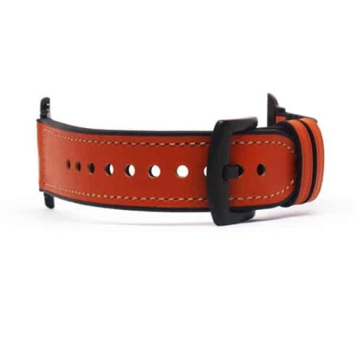 Apple Watch kívül bőr belül szilikon óraszíj /őzbarna/ 40/41 és 42mm