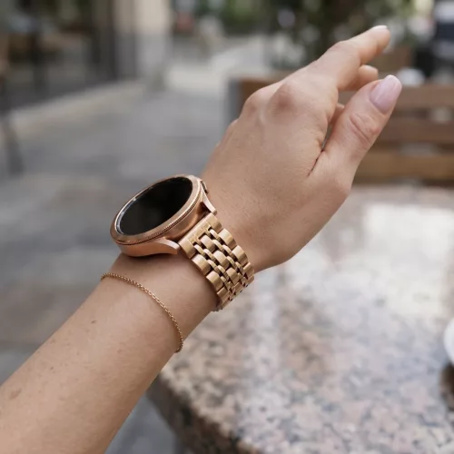 MYBANDZ Jubilee láncszemes fém óraszíj - rosegold/ 20mm