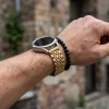 MYBANDZ Jubilee láncszemes fém óraszíj - rosegold/ 20mm