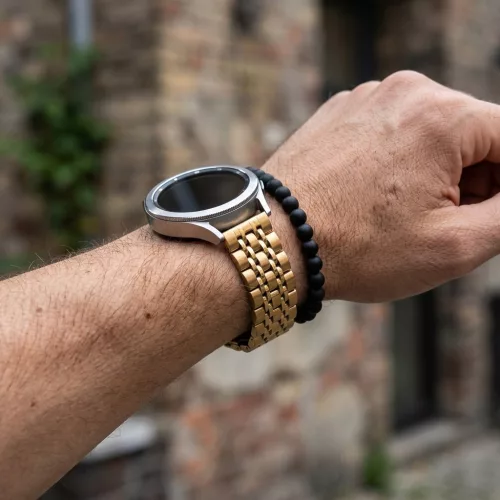 MYBANDZ Jubilee láncszemes fém óraszíj - rosegold/ 20mm