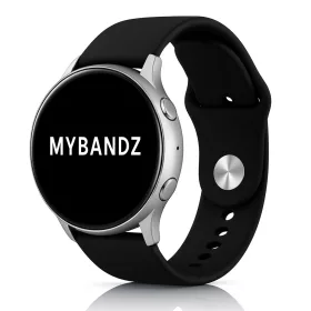 MYBANDZ Szilikon óraszíj gömb csattal /fekete/ 20mm