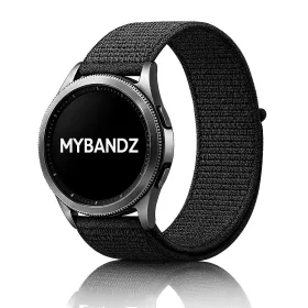   MYBANDZ Tépőzáras rugalmas szövet óraszíj / fekete / 20mm