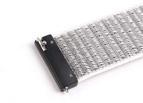 MYBANDZ Tépőzáras rugalmas szövet óraszíj / fehér-szürke / 20mm