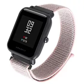   MYBANDZ Tépőzáras rugalmas szövet óraszíj / pink-homok / 20mm