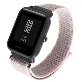   MYBANDZ Tépőzáras rugalmas szövet óraszíj / pink-homok / 20mm