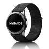 MYBANDZ Tépőzáras rugalmas szövet óraszíj / fekete / 22mm