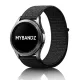 MYBANDZ Tépőzáras rugalmas szövet óraszíj / fekete / 22mm