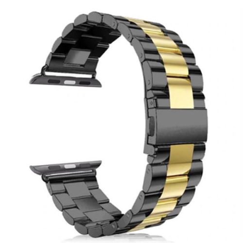 Apple Watch klasszikus fém óraszíj /fekete-arany/ 40/41 és 42mm