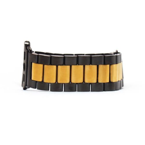 Apple Watch klasszikus fém óraszíj /fekete-arany/ 40/41 és 42mm