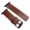 Apple Watch UrbanLeather bőróraszíj / sötétbarna - fekete csattal / 44/45/46/49 mm