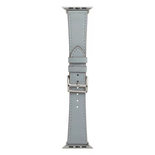 Apple Watch bőróraszíj /világos szürke/ 44/45/46/49 mm