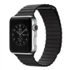 Apple Watch mágneses bőróraszíj /fekete/ 44/45/46/49 mm