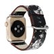 Apple Watch virágmintás óraszíj /black rose/ 44/45/46 és 49 mm