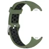 Mybandz-Mi Band 8-Lélegző szilikon óraszíj/khaki-fekete