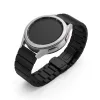MYBANDZ Nagy láncszemes fém óraszíj / fekete / 22mm