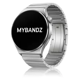   MYBANDZ Nagy láncszemes rés nélküli fém óraszíj / ezüst / 22mm