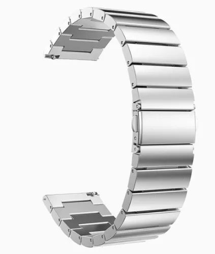 MYBANDZ Nagy láncszemes fém óraszíj / ezüst / 22mm
