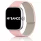 Mybandz Litchi mágneses szilikon óraszíj-púder (Xiaomi Smart Band 8/9/10 Pro/Xiaomi Redmi Watch 4-5-6)