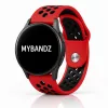 MYBANDZ Lélegző szilikon óraszíj / piros-fekete / 20mm
