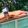 Apple Watch Crystal Bloom láncszemes fém óraszíj /rosegold/ 40/41/42mm