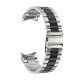 MYBANDZ Klasszikus fém óraszíj rés nélkül - ezüst-fekete Samsung Galaxy Watch 4-5-6-7