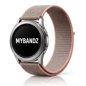   MYBANDZ Tépőzáras rugalmas szövet óraszíj - pink-homok/ 22mm