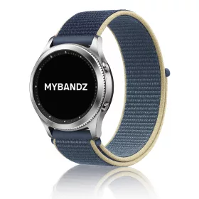   MYBANDZ Tépőzáras rugalmas szövet óraszíj - alaszkai kék/ 22mm