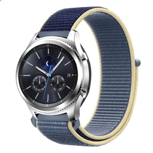 MYBANDZ Tépőzáras rugalmas szövet óraszíj - alaszkai kék/ 20mm