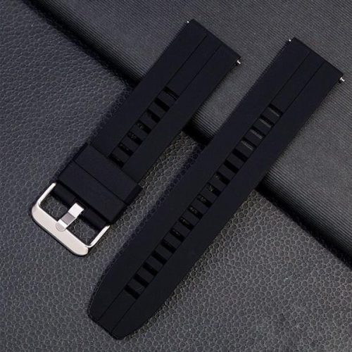 MYBANDZ Sportos szilikon óraszíj - fekete/ 22mm