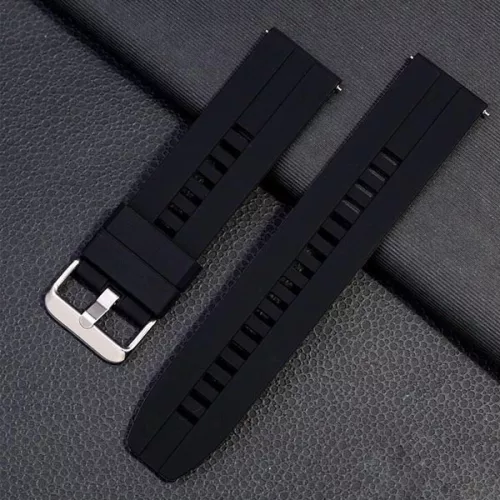 MYBANDZ Sportos szilikon óraszíj - fekete/ 22mm