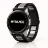 MYBANDZ Klasszikus fém óraszíj /fekete-ezüst/ 22mm