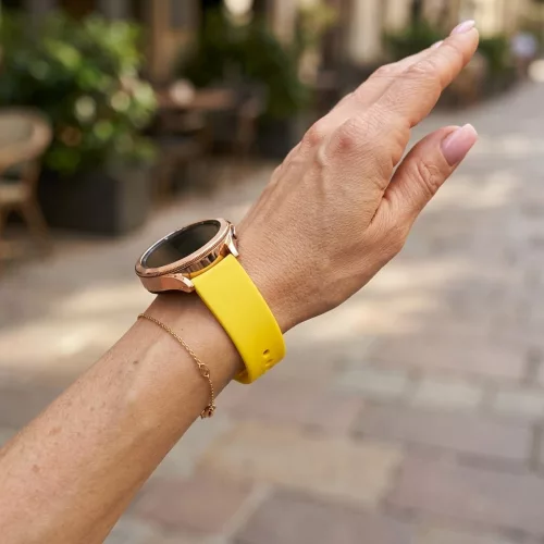 MYBANDZ Szilikon óraszíj gömb csattal /sárga// 22mm