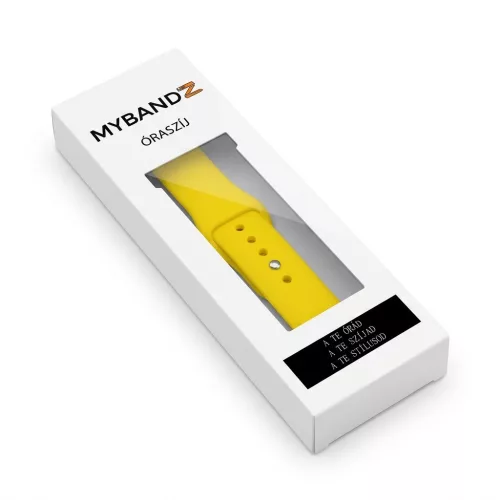 MYBANDZ Szilikon óraszíj gömb csattal /sárga// 22mm