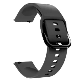 MYBANDZ Szilikon óraszíj fém csattal /fekete/ / 20mm